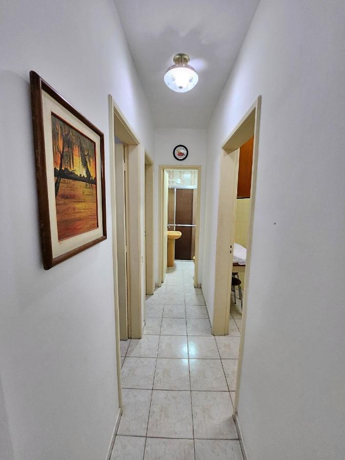 02 Dorms C/Ar Cond, Varanda, Wi-Fi, Lado Praia - Portaria 24H Lägenhet Guarujá Exteriör bild